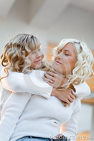 Loving sisters Stock Photo