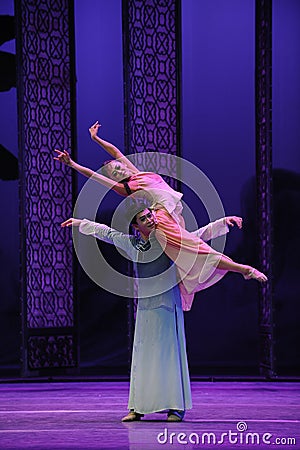 Loving support-The second act of dance drama-Shawan events of the past Editorial Stock Photo