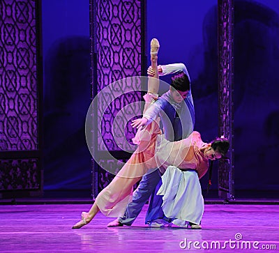 Loving support-The second act of dance drama-Shawan events of the past Editorial Stock Photo