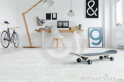 Low angle of minimalist room Stock Photo