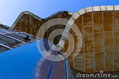 Low angle shot of the Croatia Monument to the uprising of the people of Banija and Kordun Stock Photo