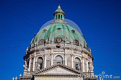 low angle view of beautiful architecture of Frederiks Church Stock Photo