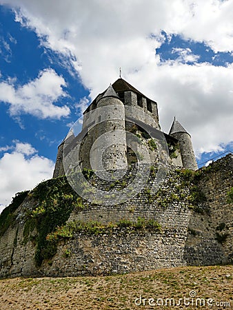 The old keep called “Tour César” in Provins Stock Photo