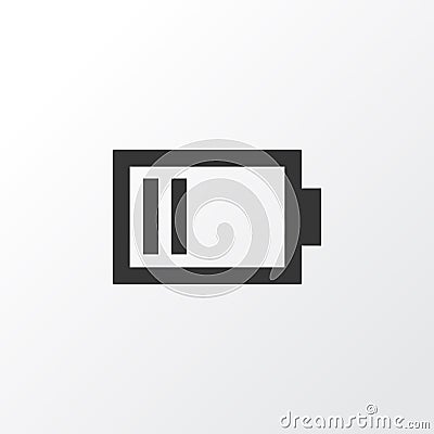 Low Battery Icon Symbol. Premium Quality Isolated Charge Element In Trendy Style. Vector Illustration