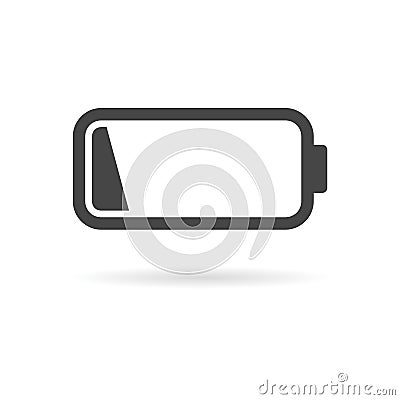 Low battery icon, Battery icon Vector Illustration