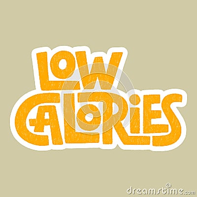 Low Calories Vector Illustration