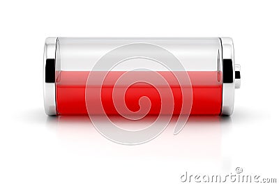 Low charge level battery icon Stock Photo