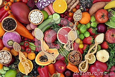 Low Cholesterol Health Foods High in Antioxidants Stock Photo