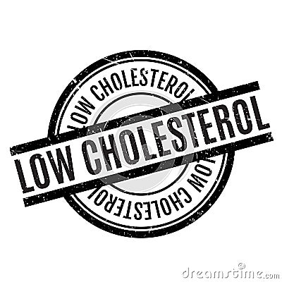 Low Cholesterol rubber stamp Vector Illustration