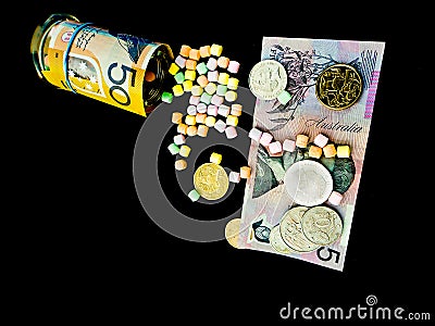 Low Cost Weight Loss Pills Cure Everything Stock Photo