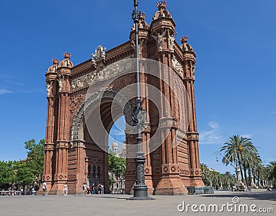 Arco de Triunfo, Arc de Triomf, Barcelona Stock Photo