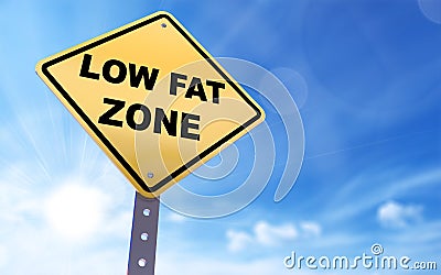 Low fat zone sign Stock Photo