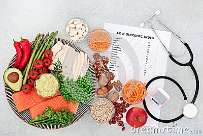 Low Glycemic Food for Health and Fitness Stock Photo