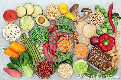 Low Glycemic Food for a Healthy Diabetic Diet Stock Photo