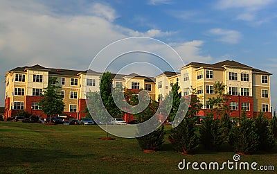 Condos Townhouses Stock Photo