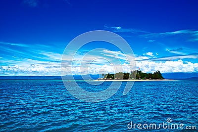 Low island of Great Barrier Reef Stock Photo