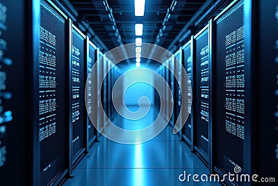 Low-Latency Hosting - Innovative Data Center Technologies in Action Stock Photo