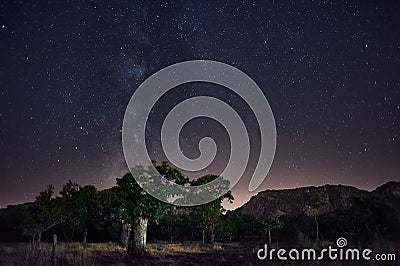 Milky Way in Las CruciÃ±as. Stock Photo