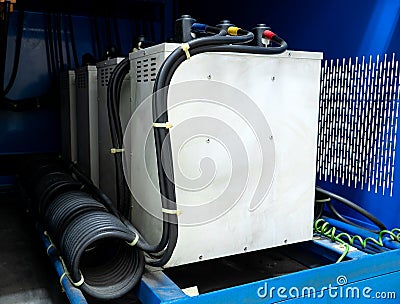 Transformers for supplying electricity Stock Photo