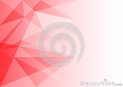 Gradating Red Background with Low Polygonal Pattern Stock Photo