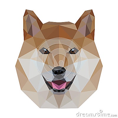 Low Poly Dog Stock Photo