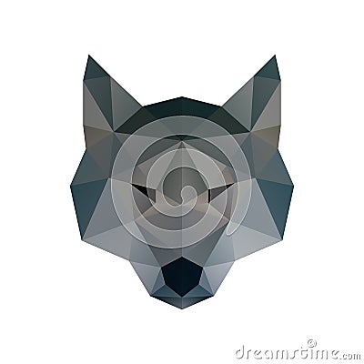 Low poly illustration. Wolf Vector Illustration