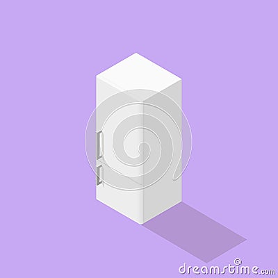 Low poly isometric fridge Vector Illustration