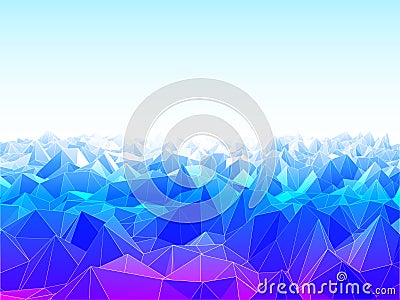 Low Poly Landscape Vector Illustration