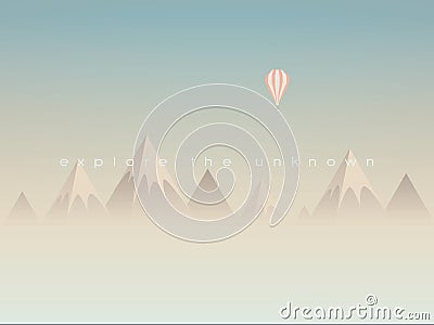 Low poly mountains landscape vector background Vector Illustration