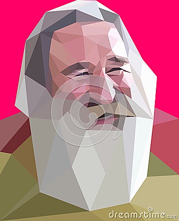 Low poly style portrait Stock Photo