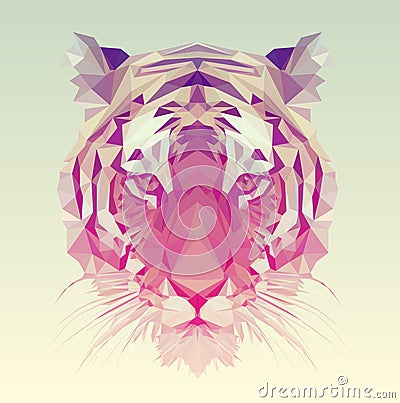 Low Poly Vector Tiger Illustration Vector Illustration