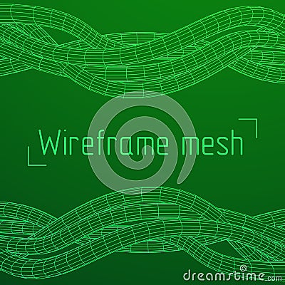 Low poly vein or wire wireframe mesh background. Vector Illustration