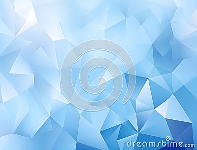 Low Poly Wonders: Triangle Background with Blue Watercolor Strokes Stock Photo