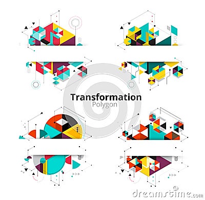 Low polygon. geometry polygon abstract banner. vector illustrati Vector Illustration