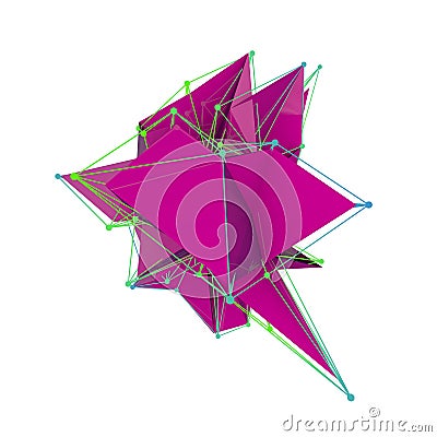 Low polygon geometry Stock Photo