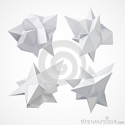 Low polygon geometry shape. Vector illustration Vector Illustration