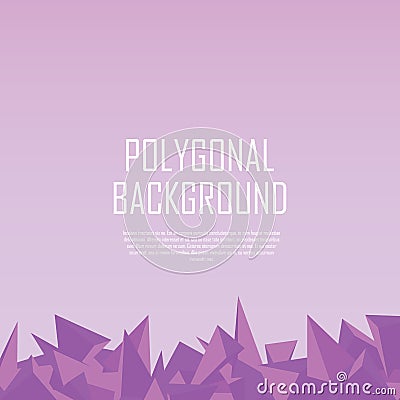 Low polygonal background with sharp purple elements. Infographics or presentation template. Vector Illustration