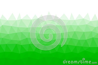 Low polygonal triangles green white background Vector Illustration