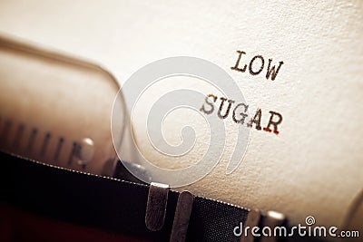 Low sugar text Stock Photo