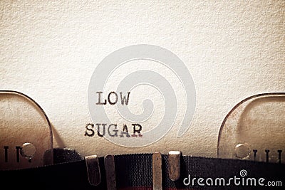 Low sugar text Stock Photo