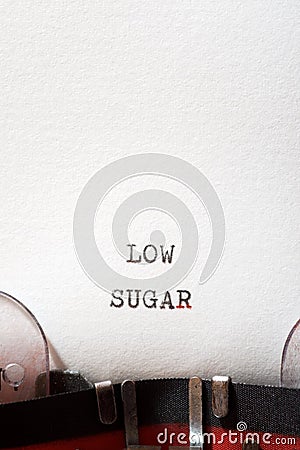 Low sugar text Stock Photo