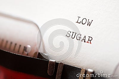 Low sugar text Stock Photo