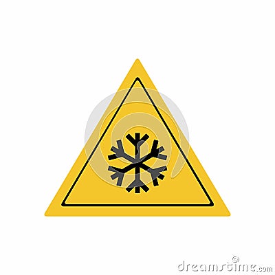 Low temperature or freezing condition sign vector design Vector Illustration