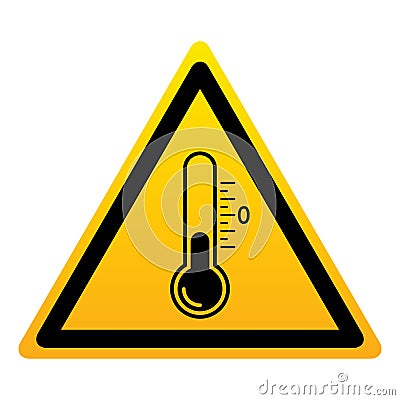 Low temperature sign Cartoon Illustration