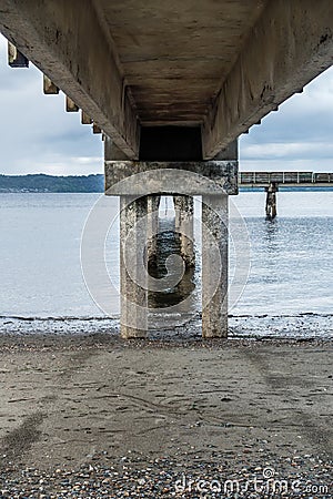 Low Tide And Pier 4 Stock Photo