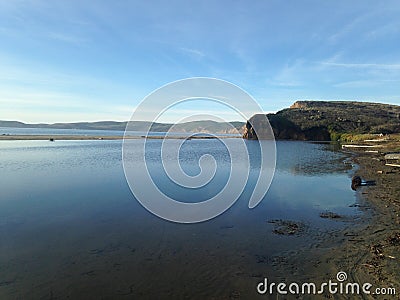 Low tide San Francisco beach Stock Photo