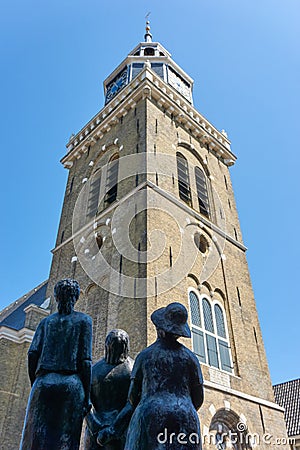 Low view on the Jouster Toren in Joure Editorial Stock Photo