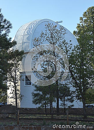 Lowell Observatory on Mars Hill in Flagstaff. Stock Photo