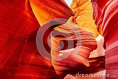 Lower Antelope Canyon in the Navajo Reservation near Page, Arizona, USA Stock Photo