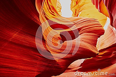 Lower Antelope Canyon in the Navajo Reservation near Page, Arizona, USA Stock Photo